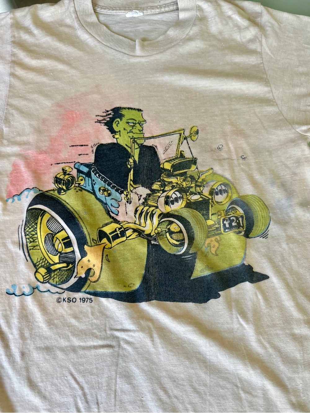 1975 HOT ROD Frankstein Daddy by Ed Roth KSO - RARE 1 of a kind T shirt